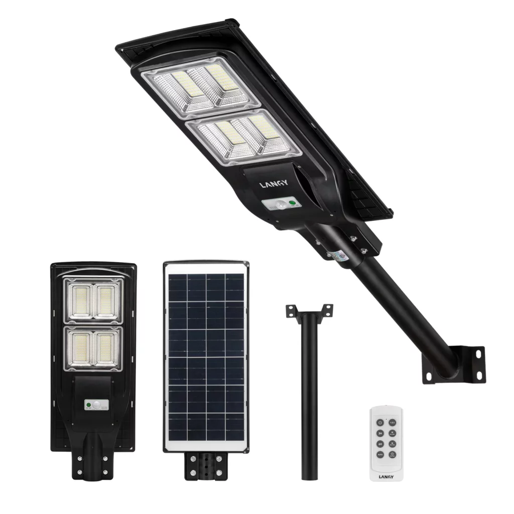 Street lights with solar panels can be quickly installed.